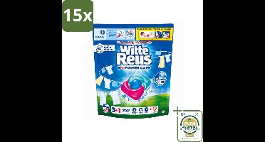 15 x Witte Reus - 3+1 Power Caps - Witte Was - 45 Wasbeurten - Wasstrips - Wasmiddel - Witte Was - Wascapsule - 3-in-1 Wasmiddel - Vlekverwijdering