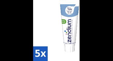 5 x Zendium - Tandpasta - Fresh+ White - 75 ml - Voordeelverpakking - 5 stuks