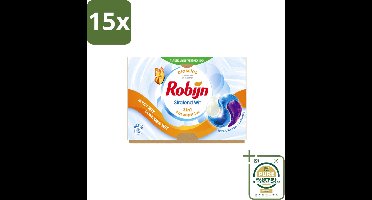 15 x Robijn – 3-in-1 Wascapsules – Stralend Wit – 15 capsules - Wasstrips - 3-in-1 Wascapsules - Stralend Wit Was - Witte Was - Wascapsules - Wasverzachter