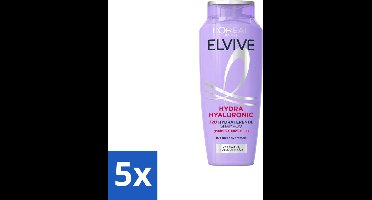 5 x L’Oréal Paris Elvive – Shampoo – Hydra Hyaluronic – Hydraterend – 250 ml - Voordeelverpakking - 5 stuks