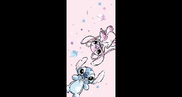 Stitch & Angel strandlaken Roze 70 x 140 cm polyester