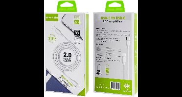 GREEN ON Fast USB-C to USB-C Cable 65W LS372 2M