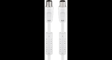Goobay Antennekabel met ferrietkern 80 dB van 2,5 m wit