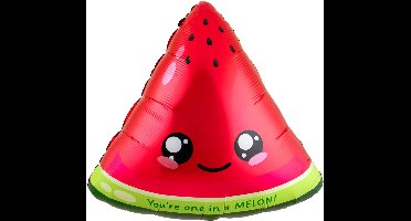 Folieballon - Kawaii Watermeloen - 60 cm