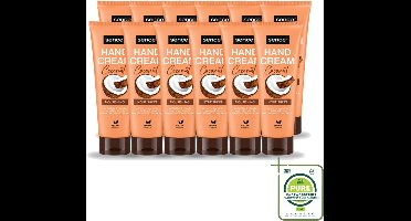 12 x Sence – Handcrème – Coconut Nourishing – 75 ml - Grootverpakking - Vaatwasstrips - Handcrème - Kokosolie - Droge Handen - Hydratatie - Handen Verzorgen