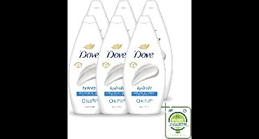 6 x Dove – Douchegel – Hydrate – 450 ml - Grootverpakking - Vaatwasstrips - Douchegel Hydrateren - Zachte Huid - Huid Verzorgen - Mild Reinigen - Droge Huid