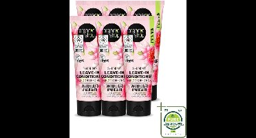 6 x Organic Shop - Shining Leave-In Conditioner Water Lily & Amaranth - 75 ml - Grootverpakking - Vaatwasstrips - Haarkleur Bescherming - Natuurlijke Haarkleur - Gezond Haar - Haarverzorging - Leave-in Conditioner
