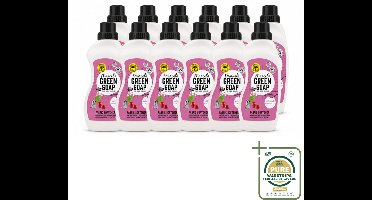 12 x Marcel's Green Soap - Wasverzachter - Patchouli & Cranberry - Zachte frisheid - 30 Wasbeurten - 750 ml - Wasverzachter - Wasverzachter Patchouli Cranberry - Wasverzachter Vegan - Wasverzachter Biologisch Afbreekbaar - Wasverzachter Natuurlijk