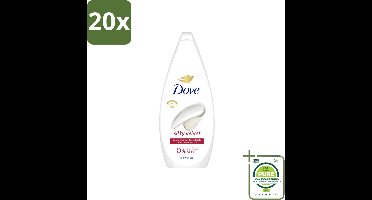 20 x Dove Douchecrème - Silky Velvet - 720 ml - Grootverpakking - Vaatwasstrips - Douche Crème - Zijdezachte Huid - Droge Huid Verzorging - Mild Reinigen - Vegan Douchegel