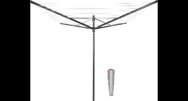 Brabantia Lift-O-Matic Droogmolen - met Metalen Grondanker - 50 m - Anthracite