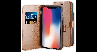 BeHello iPhone 11 Pro Hoesje - Gel Wallet Case Met Ruimte Voor 3 Pasjes Bruin
