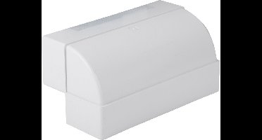 Starx Hoekstuk Vertikaal 90º - Kunststof Hoekverbindingsstuk - Vierkante Vorm - Afmetingen 204 x 60 mm - Opbouwhoogte 150 mm - Doorlaat 122,4 cm² - Geschikt tot Max 60°C - Kleur Wit