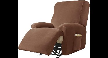 Stoelhoezen- Stoelbeschermers-effen kleur fluwelen fauteuilhoezen 4 stuks