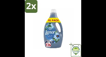 Lenor - Wasverzachter - Zeebries - Fris & Zacht - 126 Wasbeurten - Voordeelverpakking - 2 stuks - Wasverzachter - Lenor