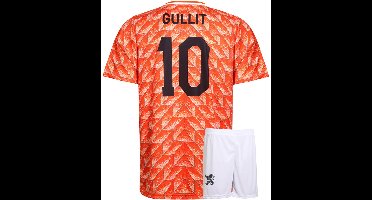 EK 88 Voetbaltenue Gullit - Nederlands Elftal - Oranje Shirt - Voetbal Tenue Kinderen - Shirt en Broekje - Jongens en Meisjes - Volwassenen - Heren en Dames - Maat 164