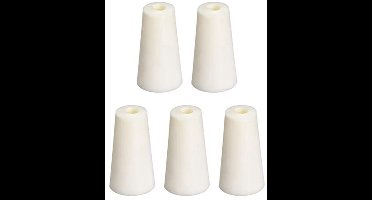 KARZO - Rubberen Stopper Geperforeerd Siliconen Stoppen [Voor Glazen Poorten Kabel Monden] - 12-17mm/Beige/5 Stuks