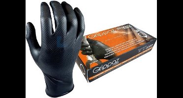 M-Safe 246BK Nitril Grippaz handschoen - zwart - maat S - 50 stuks