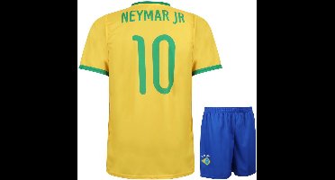 Neymar Brazilie Voetbaltenue - Voetbal Tenue Kinderen - Shirt en Broekje - Jongens en Meisjes - Volwassenen - Heren en Dames - Maat 128