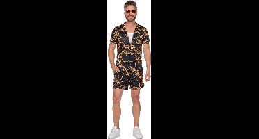 Party outfit Festival Heren Zwart/Goud Stanley - Maat XL