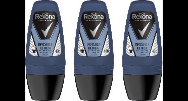 Rexona Deo Roller - Invisible Ice - Voordeelverpakking 3 x 50 ml