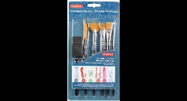 Derwent Techniques Kwasten Set – 6 stuks
