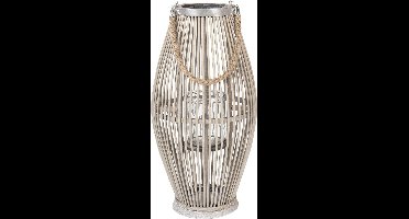 Clayre & Eef Windlicht Grijs Hout