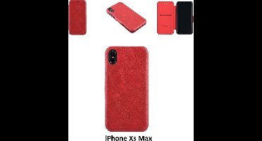 UNIQ Accessory Rood hoesje iPhone Xs Max - Book Case - Pasjeshouder - Magneetsluiting