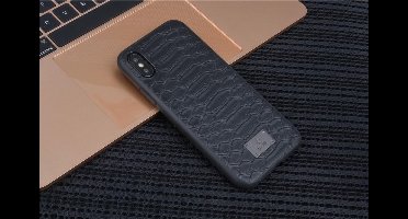 UNIQ Accessory iPhone X-Xs Kunstleer Hard Case Back cover - Zwart