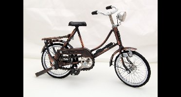 Fiets Miniatuur Dames - Handgemaakt – Gift - Kunst – Metaal- Kunststof - 28*10*20 cm - Van Gogh Holland – Beeldje- Decoratie - Souvenir- Amsterdam