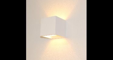 Artdelight - Wandlamp Plaster Vierkant - Wit - LED 3,5W 2700K - IP20 - Dimbaar