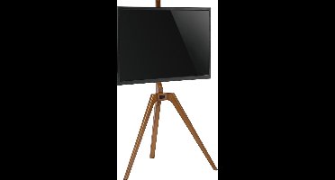 VDD Gaming - TV Standaard - Tv voet universeel - TV Statief - TV Vloerstandaard - Draaibare TV Standaard - Schildersezel Design Studio - Monitor standaard - Draaibaar- Scandinavisch Design - Voor 45 tot 65 inch - Belastbaar 40 kg - Bruin - Hout