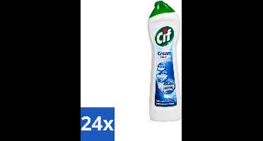 24 x Cif - Schuurmiddel - Cream Original - Verwijdert 100% Vuil- 500ml - Cif Schuurmiddel Cream Original - Schuurmiddel - Reiniging - Vet Verwijderen - Kalkaanslag Verwijderen