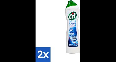 2 x Cif - Schuurmiddel - Cream Original - Verwijdert 100% Vuil- 500ml - Cif Schuurmiddel Cream Original - Schuurmiddel - Reiniging - Vet Verwijderen - Kalkaanslag Verwijderen