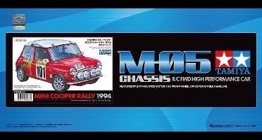 Tamiya Modelbouwpakket Militaire voertuigen - 58483 RC Auto - Mini Cooper Rally - Monte Carlo 1994 - 2WD FWD M-05 Chassis met Cup NL Certificaat RC Plastic - 1:10 - Modelbouw