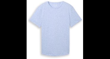 Tom Tailor Denim - T-shirt met gemêleerde look - Maat M - Brunnera Blue