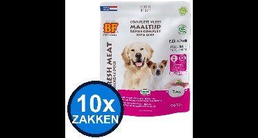 10x Biofood - Vleesvoeding Compleet Kip & eend Zak Multipack - Hondenvoer Droogvoer - 630 g