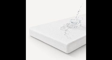 Sleeptime Waterdichte Molton/Incontinentie Topper Hoeslaken - 100% Katoen - 200x200 - Wit