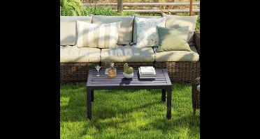 Balkontafel – Bijzettafel – Salontafel – Tuin tafel – Buiten tafel – Weerbestendig Staal – Groot Tafelblad 101,5x61 cm