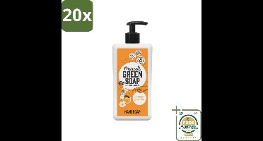 20 x Marcel's Green Soap - Handzeep - Sinaasappel & Jasmijn - Voor dagelijks gebruik - 500 ml - Grootverpakking - Handzeep Orange En Jasmijn - Natuurlijke Handzeep - Plantaardige Handzeep - Handverzorging - Handzeep Voor Dagelijks Gebruik