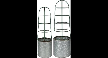 Esschert Design Plantenbakken Met Plantensteun 68/78 Cm 2 Stuks