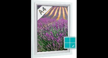 5Pack Kliklijsten 25 mm window verstek profiel A4 aluminium zilver – wissellijst - posterlijst