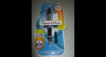 PaperMate Ninja Vulpen Gripcomfort zilver-zwart / roze Clip incl patroon