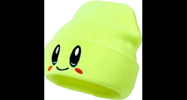 Scoby - Beanie - Muts - Vrolijke Kindermuts met Oogjes - Gebreide Warme Hiphop Muts - Groen