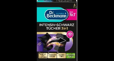 Dr. Beckmann - Kleurverzorging - Intensive Black 2 in 1 - Donkere Was - 6 Doekjes