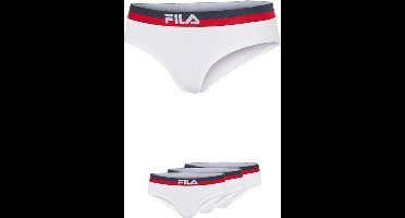 FILA - Woman Gekleurde Waistband Brief | 3-Pack | Dames Slip | Maat L - Wit