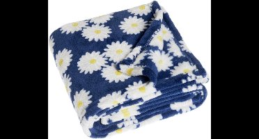 Playshoes fleece babydeken margrieten marine