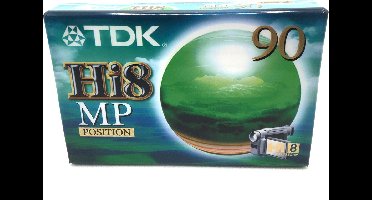 TDK Hi8 MP 90 video tape / LP 180min - SP 90min / Video Camcorder Cassette Tape.