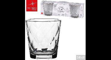 BORMIOLI - Waterglas - kaleido - Set van 3 - 24cl
