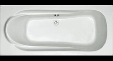 Plieger Spring bad acryl rechthoekig 170x75cm met poten wit