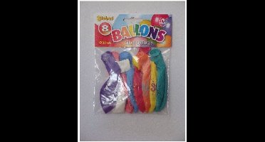 Ballonnen cijfer 30 no. 12 eenzijdig 1 zakje met 8 stuks